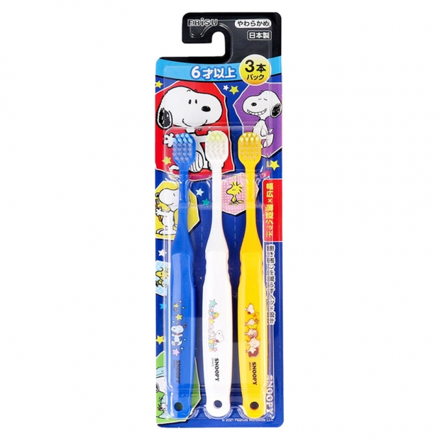 EBISU 史奴比6歲以上兒童牙刷3入.jpg