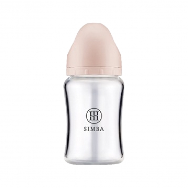064537-Simba6941蘊蜜質金玻璃寬口防脹氣奶瓶180ml-栗粉_工作區域 1.jpg