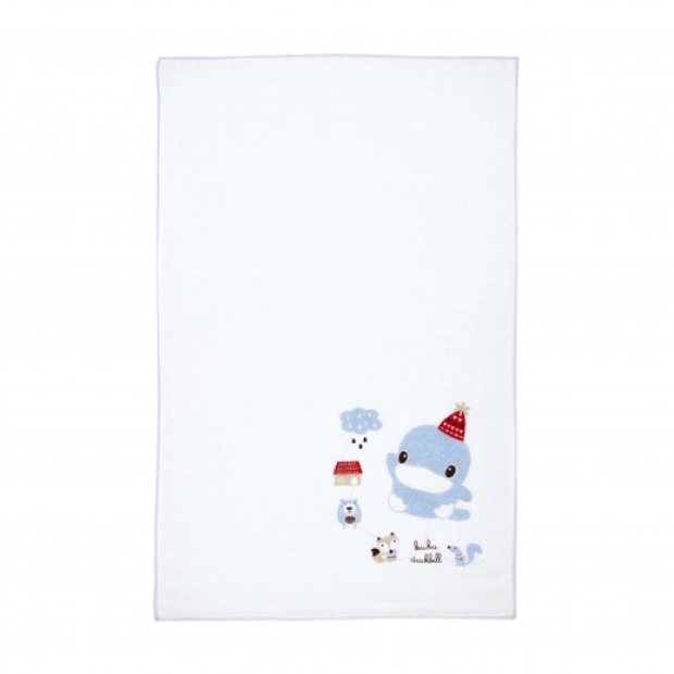 056881-kuku 2381狐狸熊單印緹花紗布澡巾2入-藍_工作區域 1.jpg