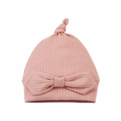 069168-竹纖羅紋蝴蝶嬰兒帽-粉_工作區域 1.jpg