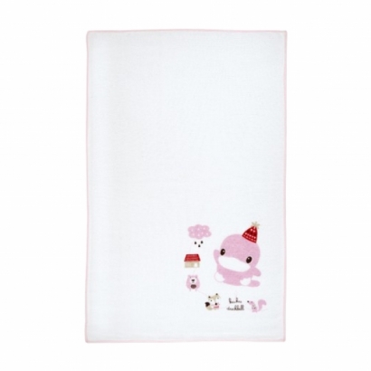 056881-kuku 2381狐狸熊單印緹花紗布澡巾2入-粉_工作區域 1.jpg