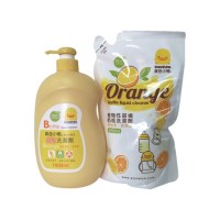 黃色小鴨奶瓶蔬果洗潔劑1000ml+補充包800ml